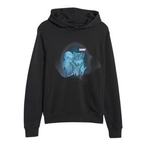 Renowned LA WOLVES AT NIGHT GRAPHIC HOODIE IN BLACK